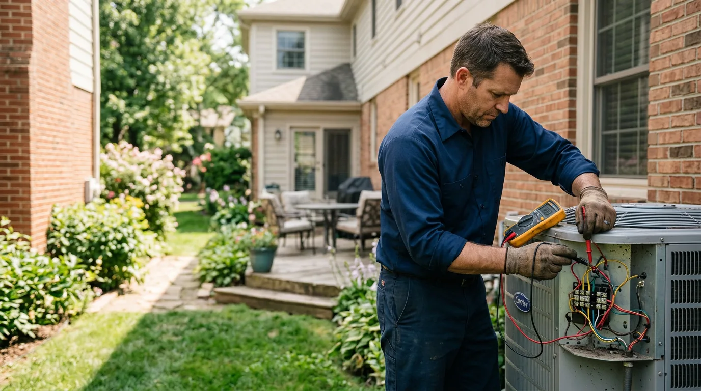 HVAC technician working near Upperville, VA